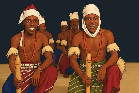Tèkè : la danse du bâton